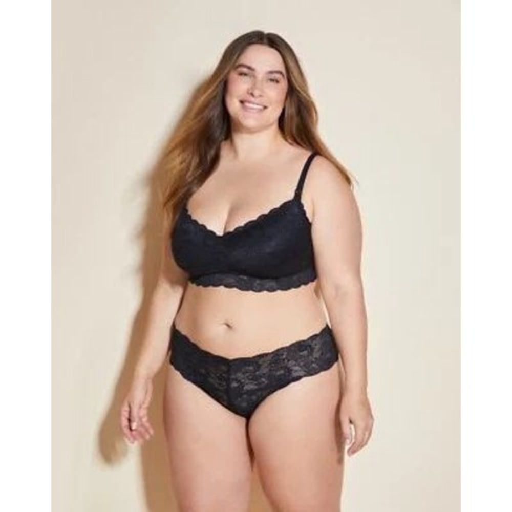 Cosabella Made in Italy Never Say Never Plus Size Lace Low Rise Thong Panty 1X